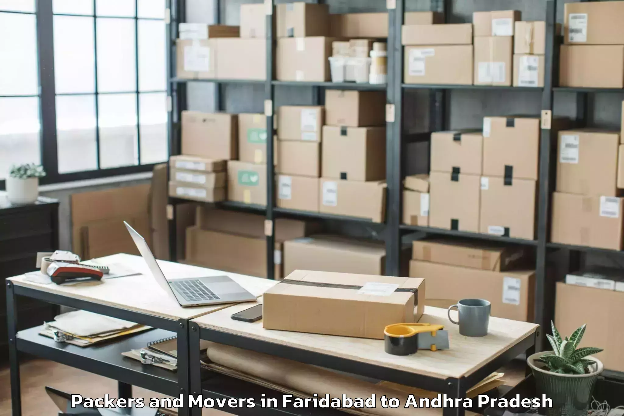 Reliable Faridabad to Tenali Packers And Movers